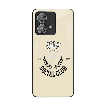 Golf Social Club back phone cover | glass case for motorola edge 40 neo 5g
