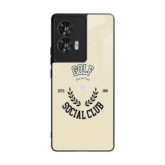 Golf Social Club back phone cover | glass case for motorola edge 50 fusion
