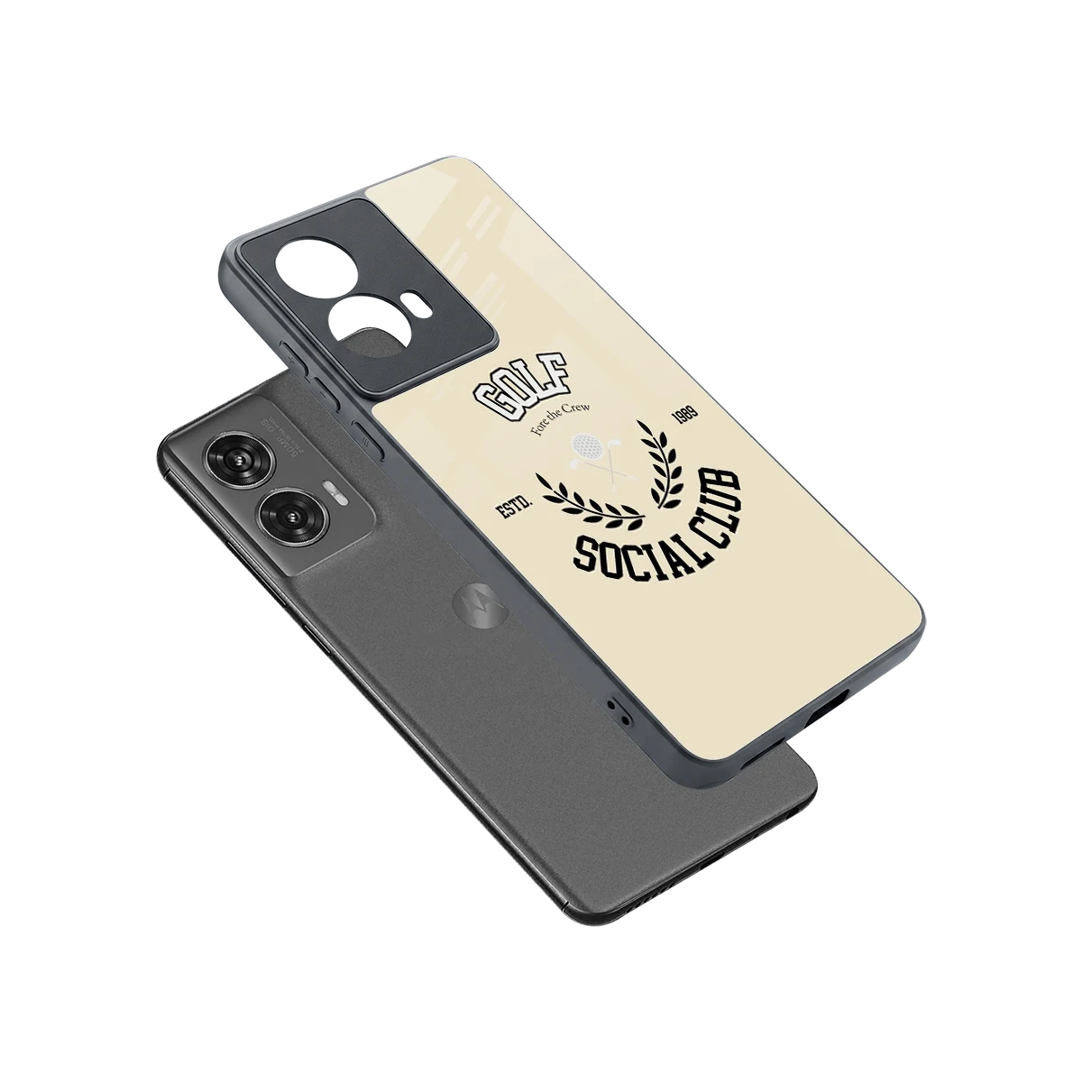 Golf Social Club sleek motorola edge 50 fusion cover with tempered glass back and TPU edges