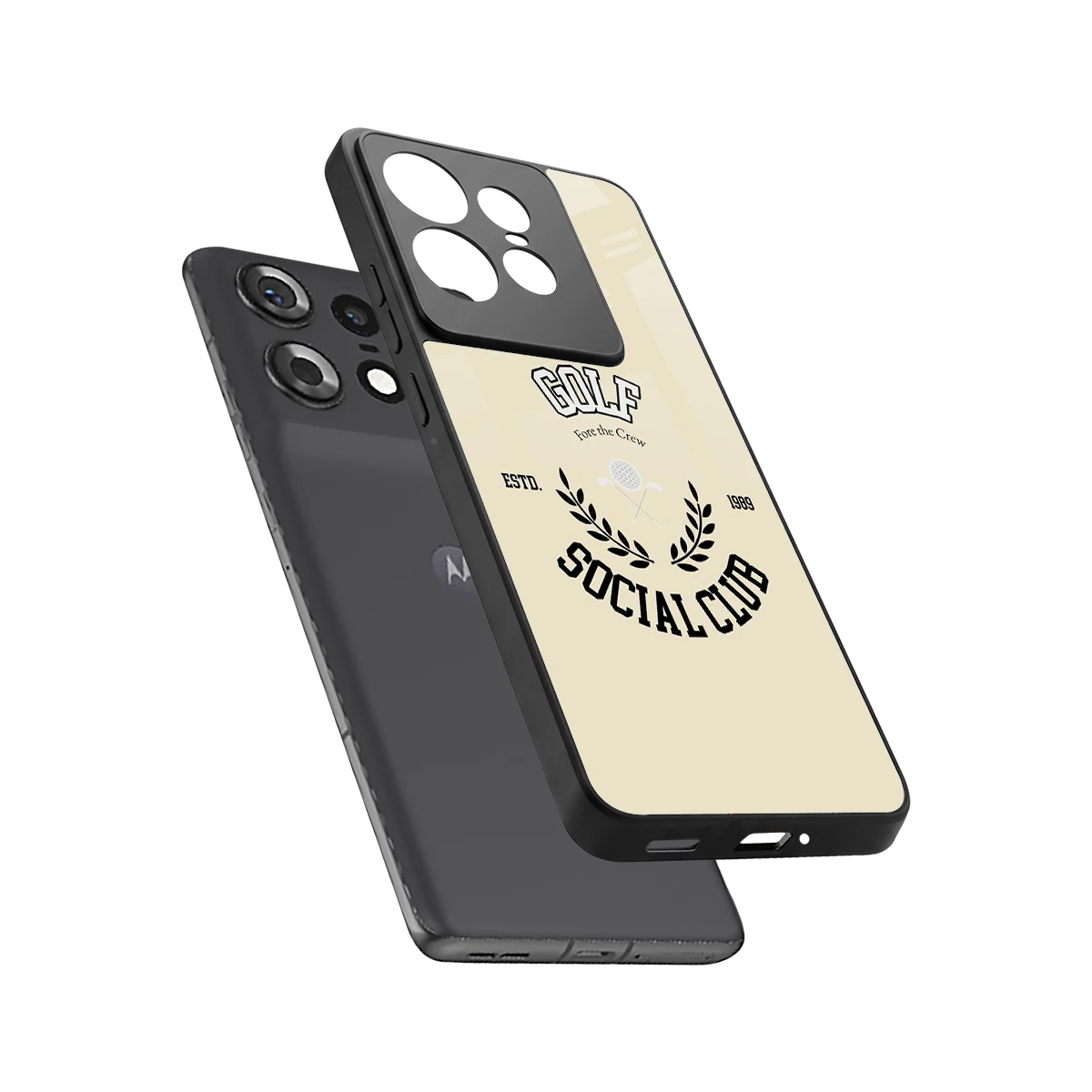 Golf Social Club sleek motorola edge 50 pro cover with tempered glass back and TPU edges