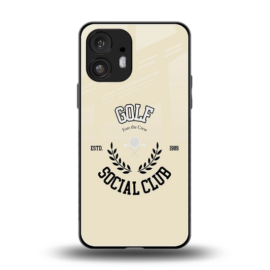 Golf Social Club back phone cover | glass case for nothing phone 2