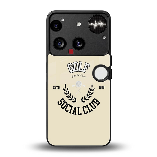 Golf Social Club back phone cover | glass case for nothing phone 3