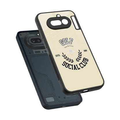 Golf Social Club sleek nothing phone 4a cover with tempered glass back and TPU edges