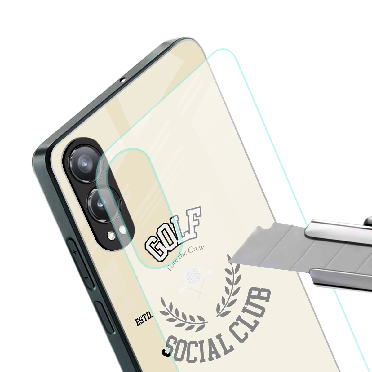 Golf Social Club stylish phone case for oneplus nord ce 4 lite | glossy glass and slim fit