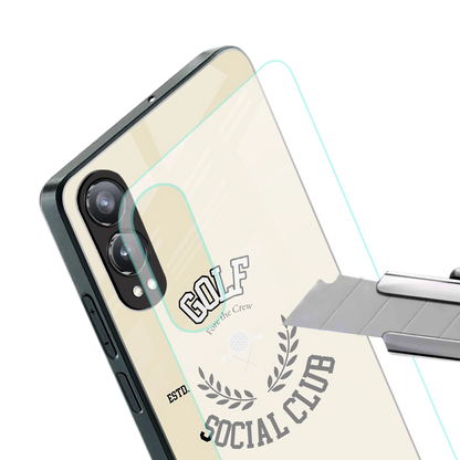 Golf Social Club stylish phone case for oneplus nord ce 4 lite | glossy glass and slim fit