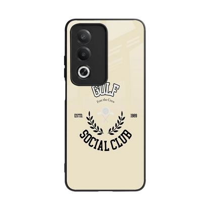 Golf Social Club back phone cover | glass case for oppo a3 pro