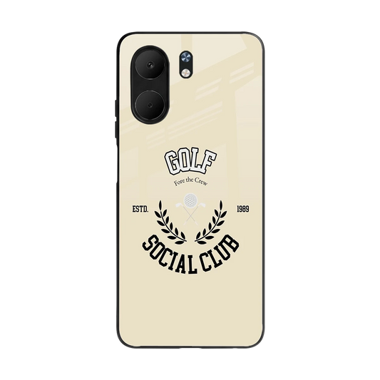 Golf Social Club back phone cover | glass case for oppo a5x 5g