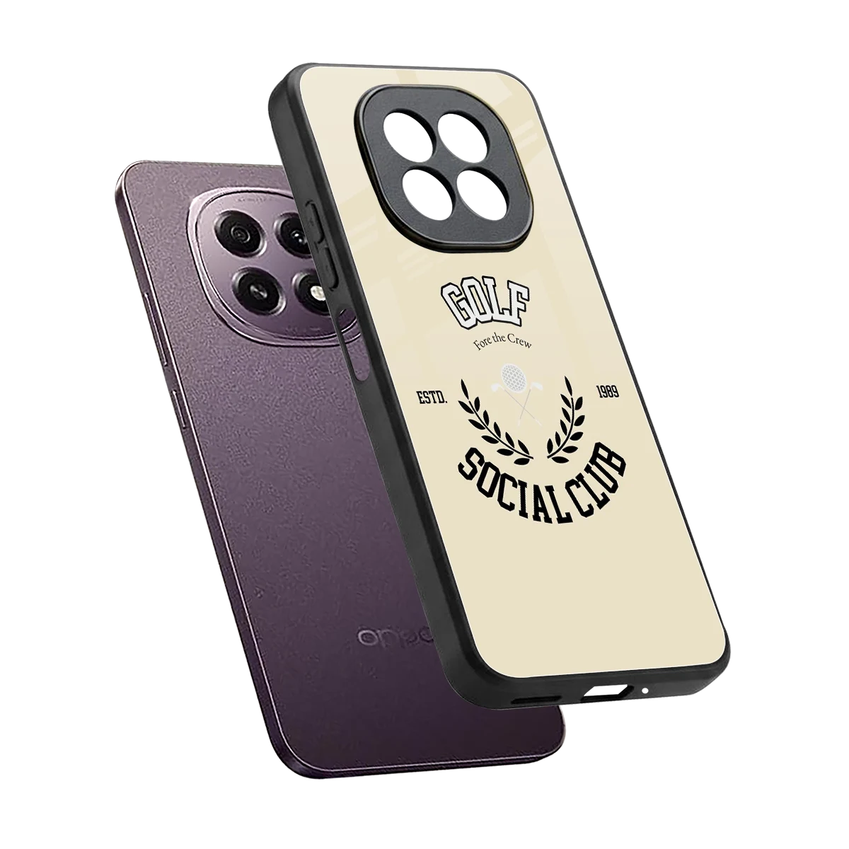 Golf Social Club sleek oppo f29 5g cover with tempered glass back and TPU edges