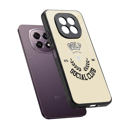 Golf Social Club sleek oppo f29 5g cover with tempered glass back and TPU edges