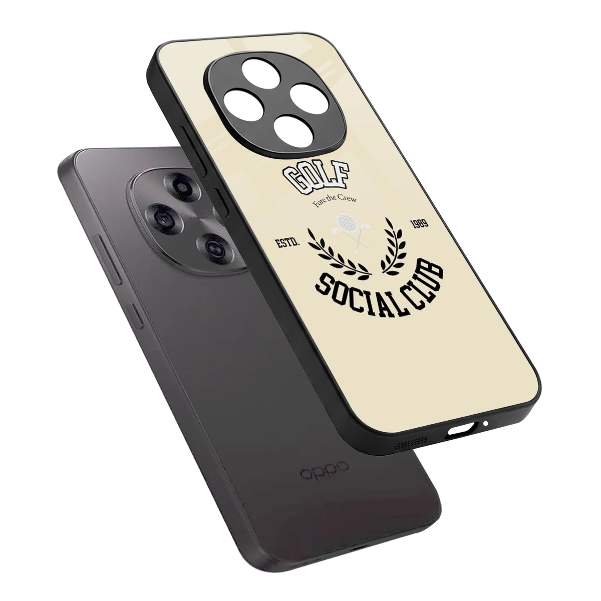 Golf Social Club sleek oppo f31 pro 5g cover with tempered glass back and TPU edges