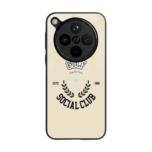 Golf Social Club back phone cover | glass case for oppo find x8