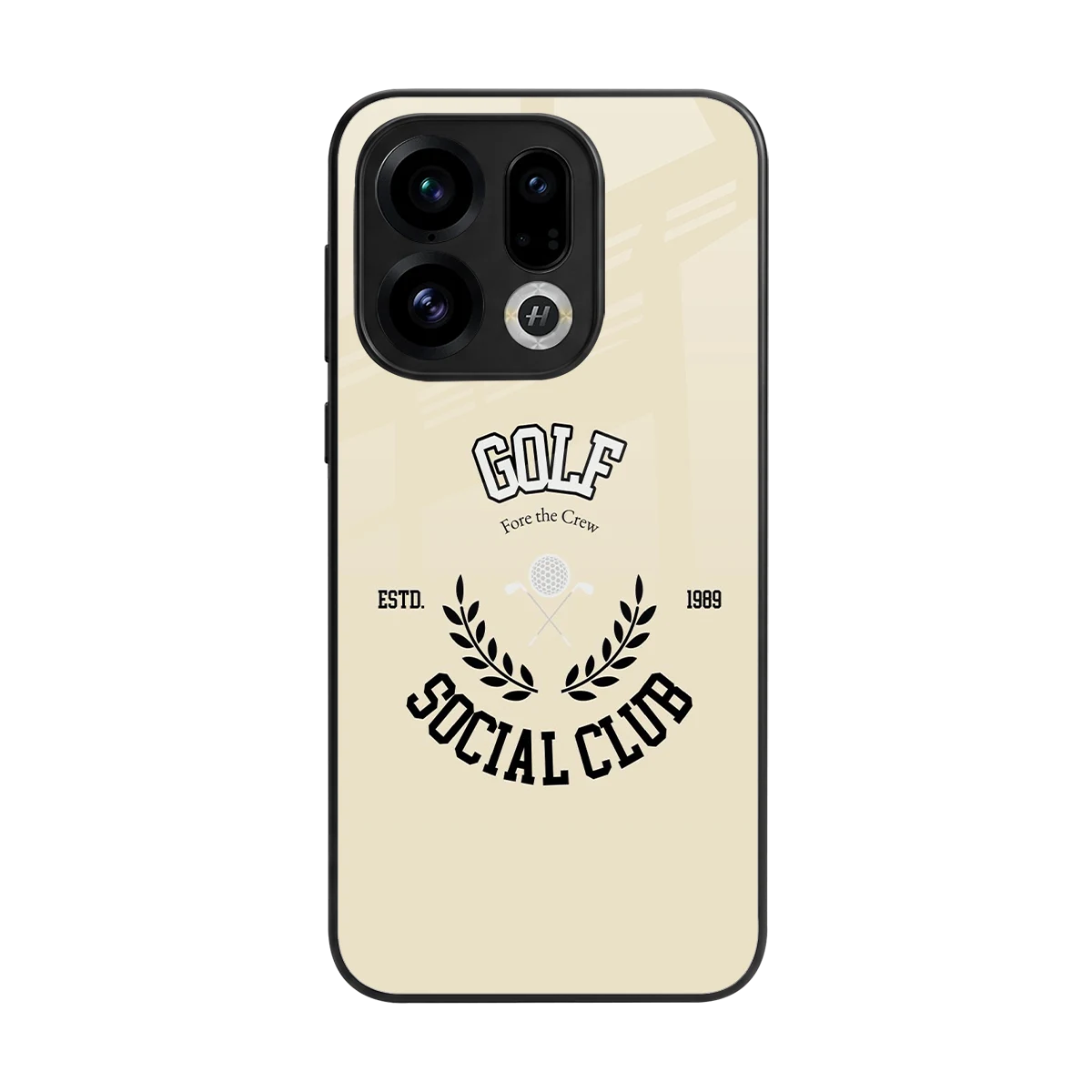 Golf Social Club back phone cover | glass case for oppo find x9