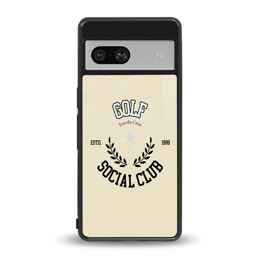 Golf Social Club back phone cover | glass case for google pixel 7a