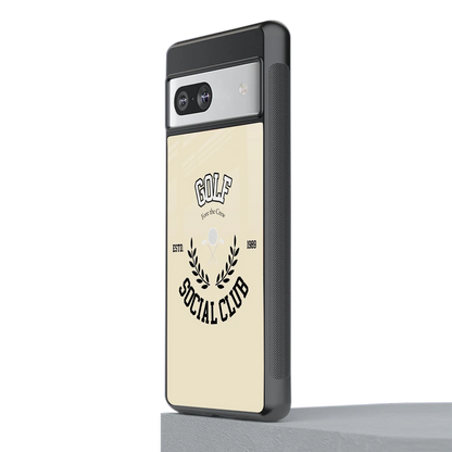 Golf Social Club stylish phone case for google pixel 7a | glossy glass and slim fit