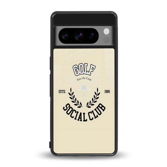 Golf Social Club back phone cover | glass case for google pixel 8 pro