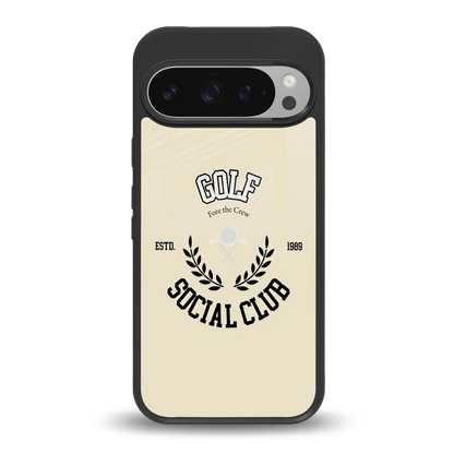 Golf Social Club back phone cover | glass case for google pixel 9 pro xl