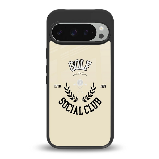 Golf Social Club back phone cover | glass case for google pixel 9 pro xl