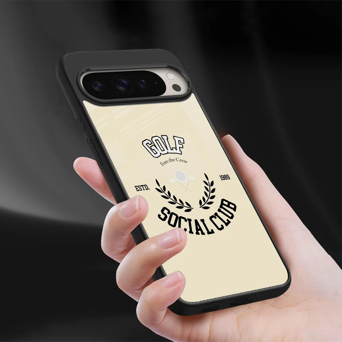 Golf Social Club sleek google pixel 9 pro cover with tempered glass back and TPU edges