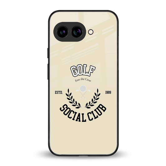 Golf Social Club back phone cover | glass case for google pixel 9a