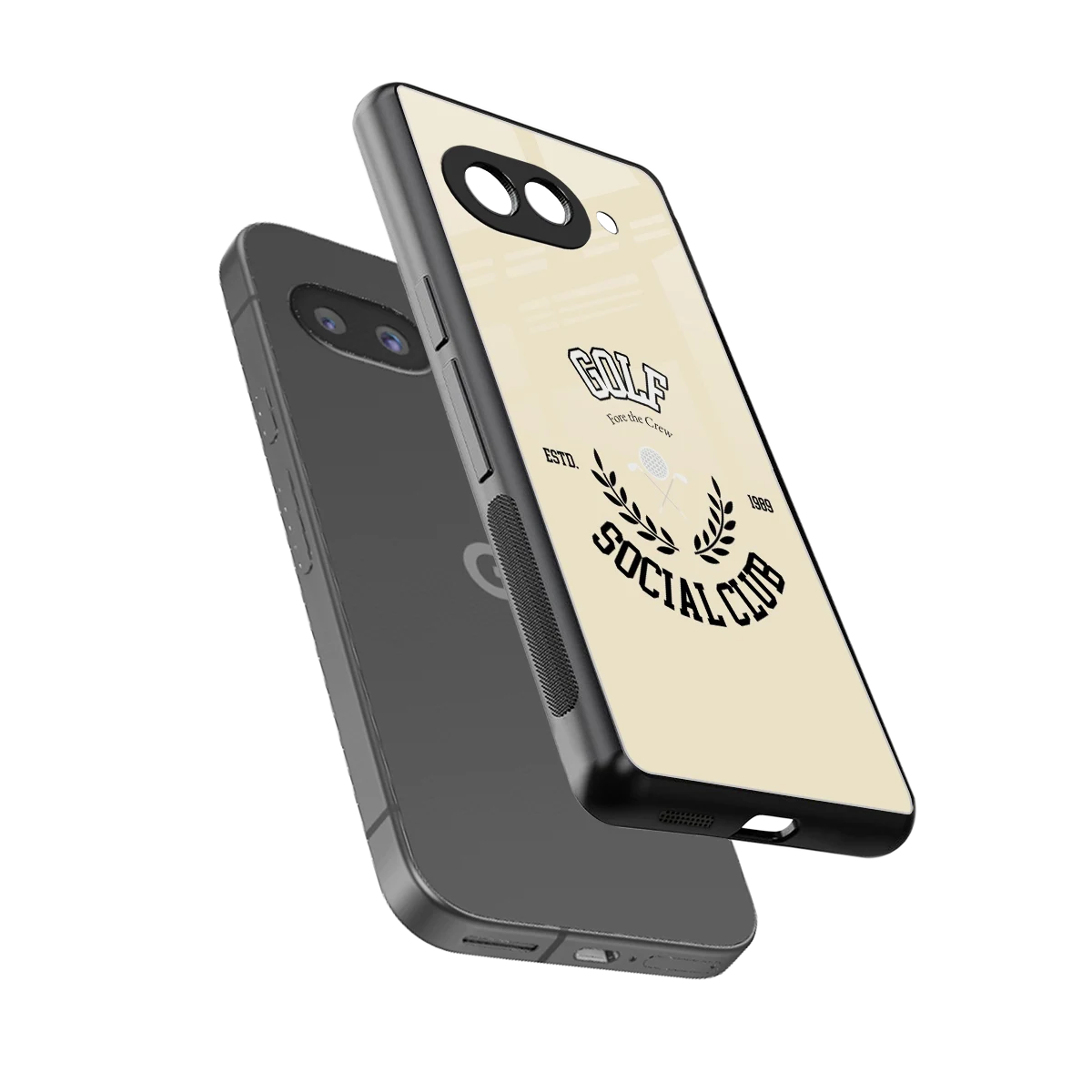 Golf Social Club sleek google pixel 9a cover with tempered glass back and TPU edges