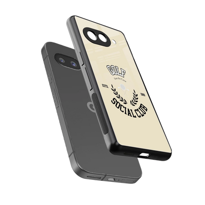 Golf Social Club sleek google pixel 9a cover with tempered glass back and TPU edges