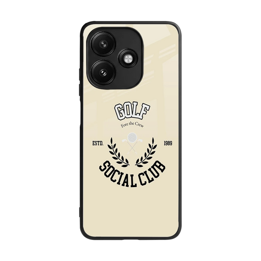Golf Social Club back phone cover | glass case for redmi 12 5g