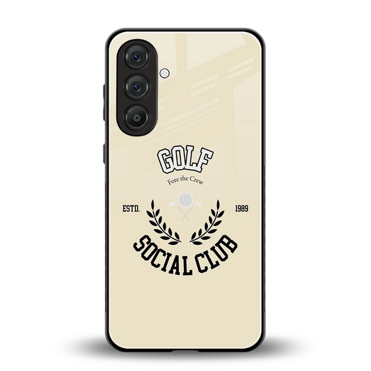 Golf Social Club back phone cover | glass case for samsung galaxy m36 5g