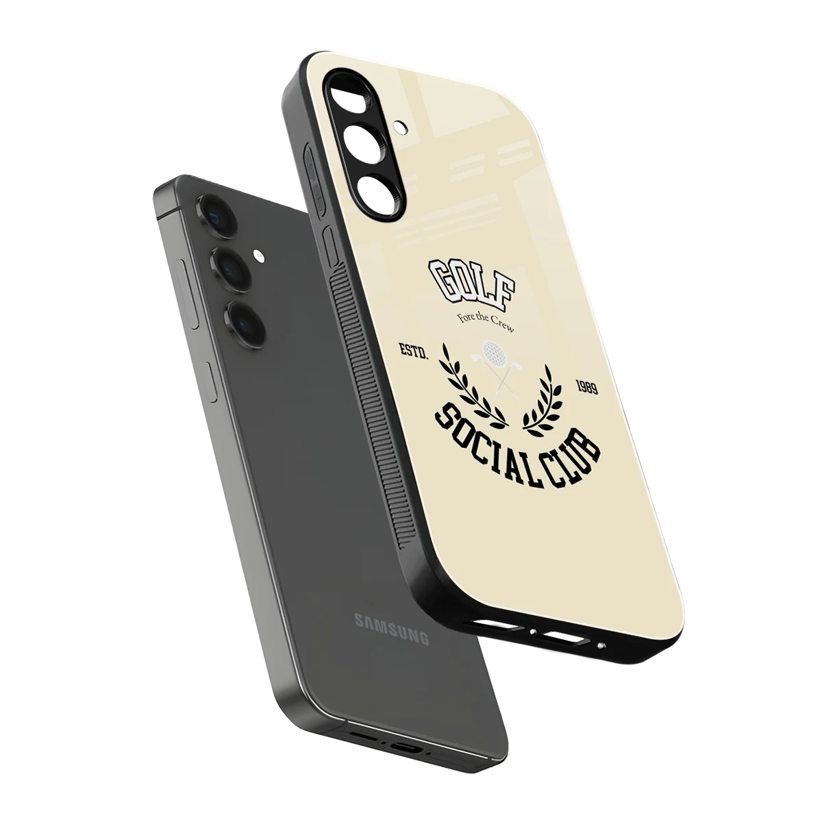 Golf Social Club sleek samsung galaxy m34 5g cover with tempered glass back and TPU edges