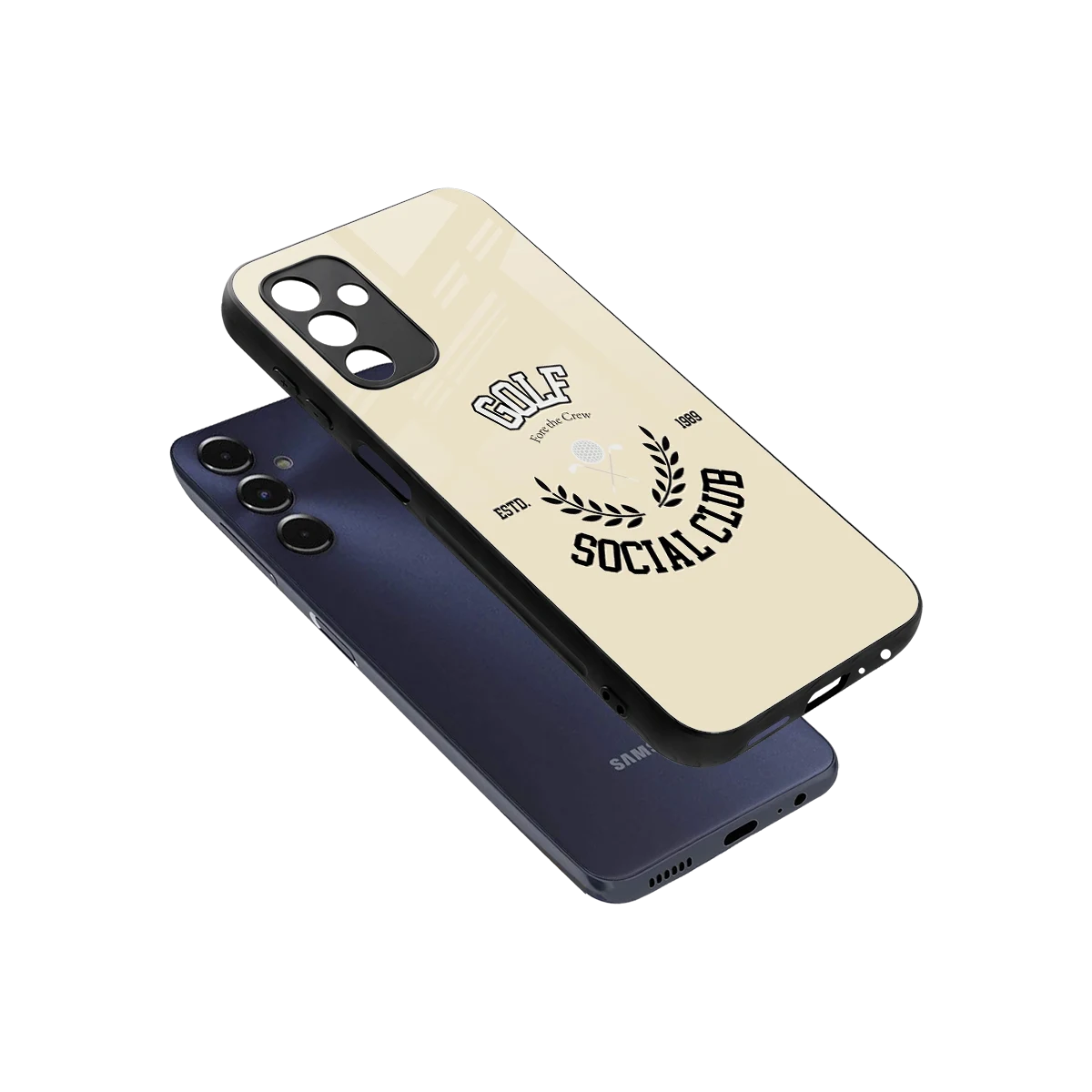 Golf Social Club sleek samsung galaxy m14 5g cover with tempered glass back and TPU edges