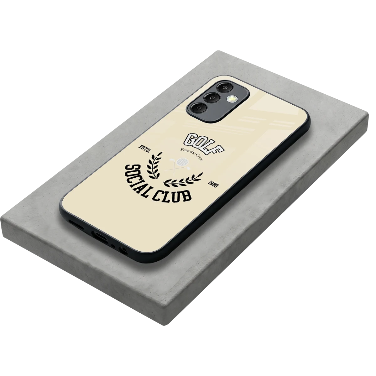 Golf Social Club stylish phone case for samsung galaxy m14 5g | glossy glass and slim fit