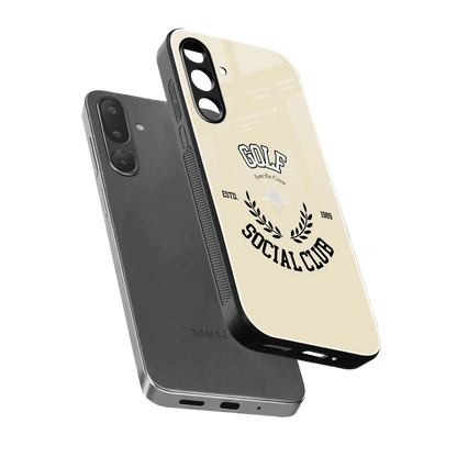 Golf Social Club sleek samsung galaxy m36 5g cover with tempered glass back and TPU edges