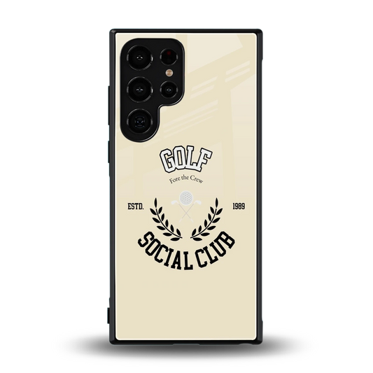 Golf Social Club back phone cover | glass case for samsung galaxy s23 ultra