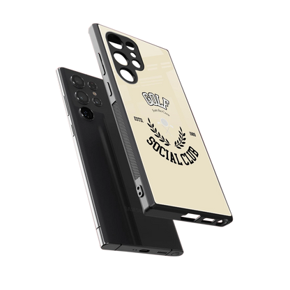 Golf Social Club sleek samsung galaxy s23 ultra cover with tempered glass back and TPU edges