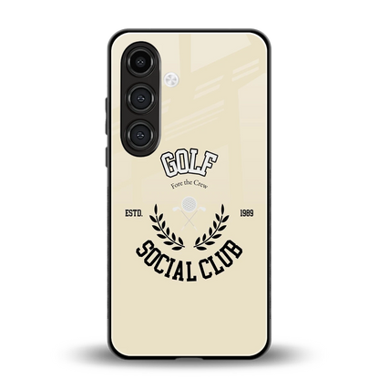 Golf Social Club back phone cover | glass case for samsung galaxy s23 plus