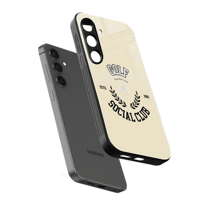 Golf Social Club sleek samsung galaxy s24 cover with tempered glass back and TPU edges