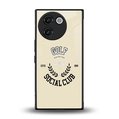 Golf Social Club back phone cover | glass case for vivo v30e
