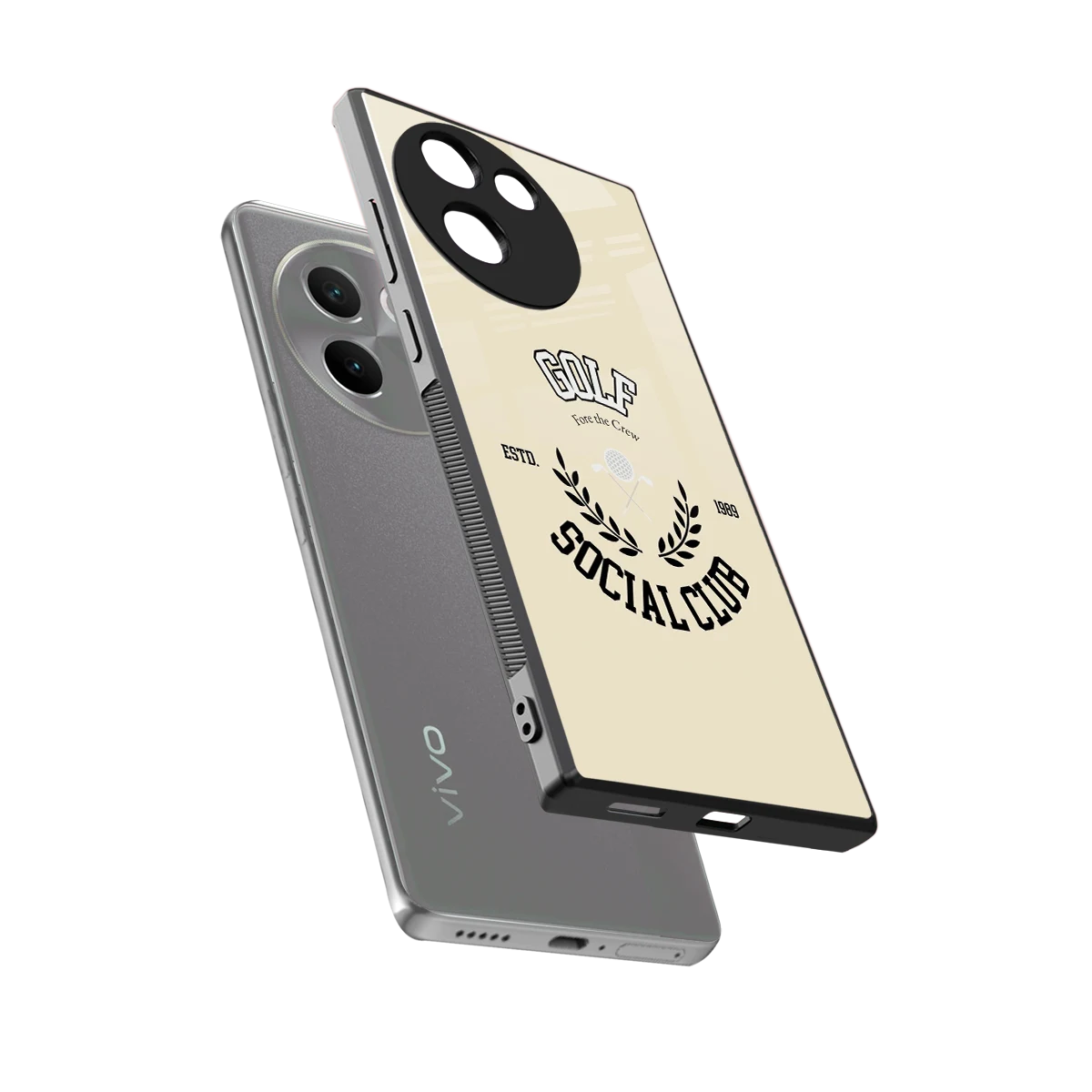 Golf Social Club sleek vivo v30e cover with tempered glass back and TPU edges
