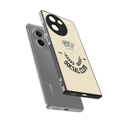 Golf Social Club sleek vivo v30e cover with tempered glass back and TPU edges