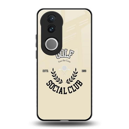 Golf Social Club back phone cover | glass case for vivo v50