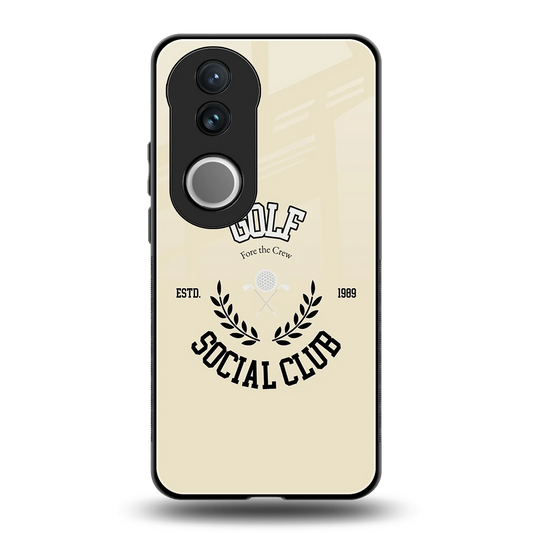 Golf Social Club back phone cover | glass case for vivo v50