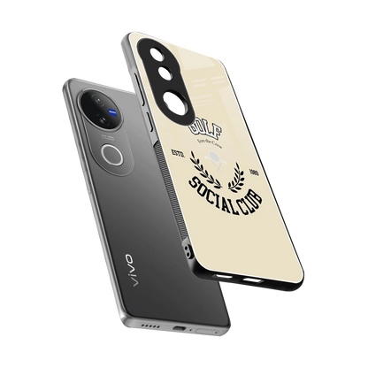 Golf Social Club sleek vivo v50 cover with tempered glass back and TPU edges