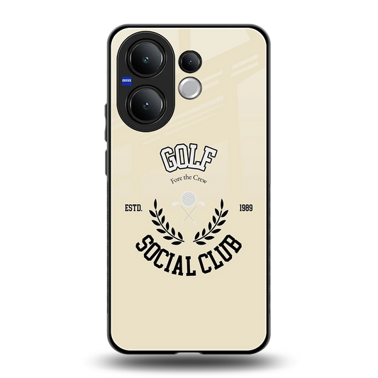 Golf Social Club back phone cover | glass case for vivo v60