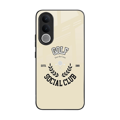 Golf Social Club back phone cover | glass case for vivo v70 fe