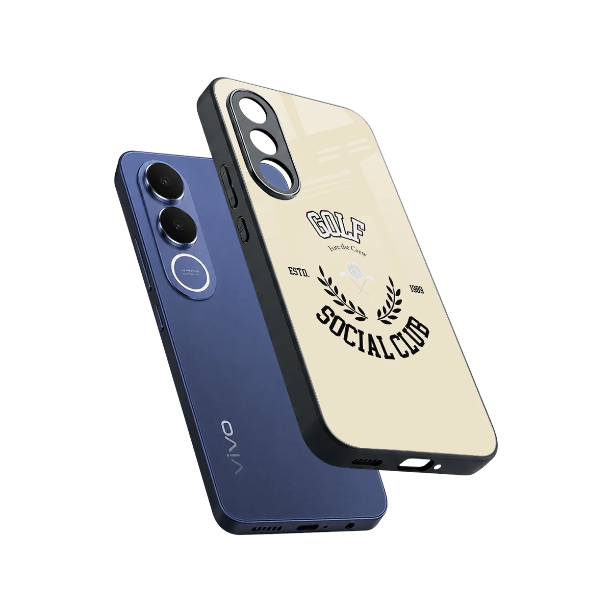 Golf Social Club sleek vivo v70 fe cover with tempered glass back and TPU edges