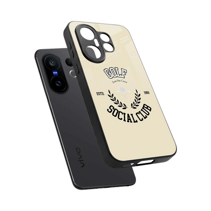 Golf Social Club sleek vivo x200 fe cover with tempered glass back and TPU edges