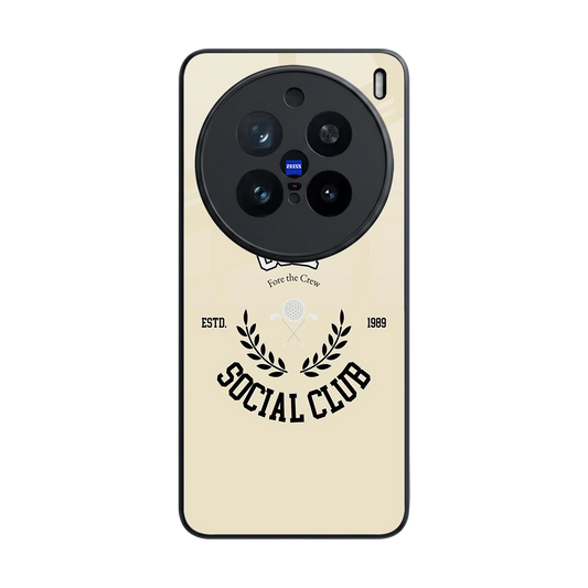Golf Social Club back phone cover | glass case for vivo x200 pro
