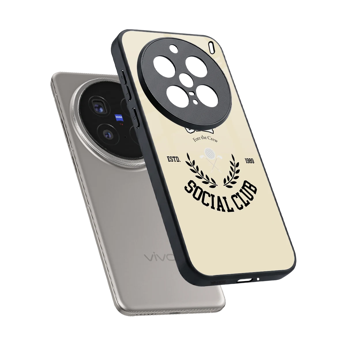 Golf Social Club sleek vivo x200 pro cover with tempered glass back and TPU edges