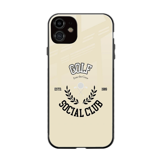 Golf Social Club back phone cover | glass case for iphone 12