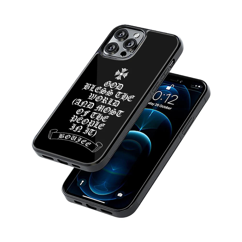 Protective Glass Back Phone Case Compatible with iPhone, Samsung, OnePlus, Pixel & More