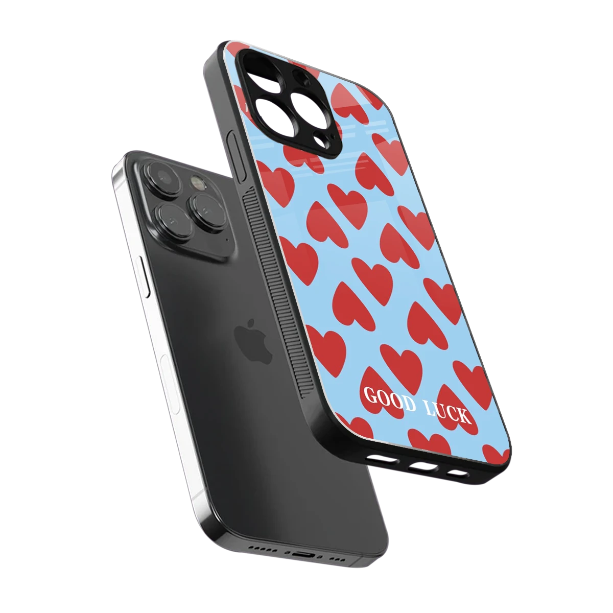 Good Luck sleek iphone 13 pro cover with tempered glass back and TPU edges